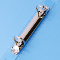 ハピラ　リングファイル丸型2穴　A4タテ　背幅25mm　120冊　カラバリ　ブルー オリジナル