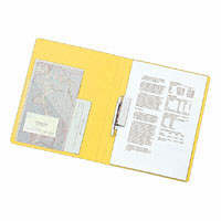 リヒトラブ　スーパーパンチレスファイル　A4タテ　黄　業務用パック　1箱（10冊入）　F347U　（直送品）