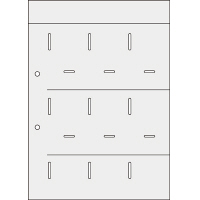 キングジム　名刺ホルダーS型　台紙（タテ型名刺入れ用）　88DN　1袋（10枚入）