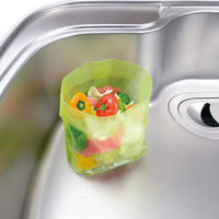 立てる水切り袋 広げて置くだけ 三角コーナー不要 15枚入 1セット（1袋×10）レック