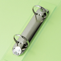 ハピラ　リングファイル丸型2穴　A4タテ　背幅40mm　10冊　カラバリ　グリーン  オリジナル