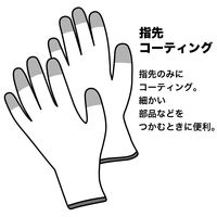 「現場のチカラ」ウレタン指先コート手袋 13ゲージ ホワイト Mサイズ 1袋(10双) 川西工業 オリジナル