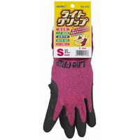 【天然ゴム背抜き手袋】 ショーワグローブ ライトグリップ No.341 NO341-SR レッド 1双