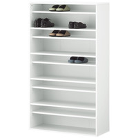 アスプルンド　スリッパ＆シューズラック　オープン5段　ホワイト　1台（2梱包）