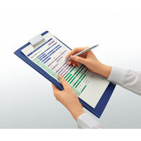 コクヨ クリップホルダー（カバー付き用箋挟・PP） A4青 ヨハ-J50B 1セット（2冊）（直送品）