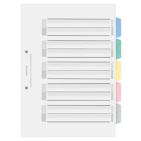 コクヨ 仕切りカードPPA4S2穴5山1組 シキ-P20 1セット(5組:1組5山×5組)