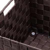 脱衣収納バスケット　Mサイズ　ブラウン　キャスター付