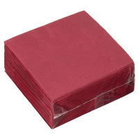 溝端紙工印刷　カラーナプキン　4つ折り　2PLY　ワインレッド　1袋（50枚入）  オリジナル