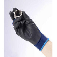 【ニトリル背抜き手袋】 ショーワグローブ ブレスグリップ No.380 L 1セット（5双：1双×5袋）