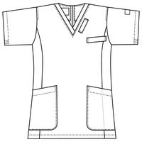 フォーク ワコールHIコレクション スクラブ ホワイトM HI700-1-M 1枚　スクラブ