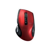 ワイヤレスマウス 無線 2.4GHz 5ボタン ブルーLED 高速スクロール レッド M-A-BL03DBRD エレコム 1個  オリジナル