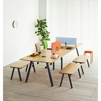 プラス ダイニングワークテーブル  幅3600×奥行1000×高さ720mm 1台（6梱包） ミーティングテーブル フリーアドレスデスク