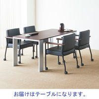 アール・エフ・ヤマカワ　レセプションテーブル　ダークブラウン　幅1600×奥行800×高さ700mm　1台（2梱包）