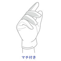 「現場のチカラ」 品質管理用スムス手袋 マチ付き Lサイズ 白 1袋 (12双入) 川西工業 オリジナル