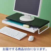 リヒトラブ(LIHIT LAB.) 机上台 幅590mm 引き出し付 白（ホワイト） A7338-0 3台