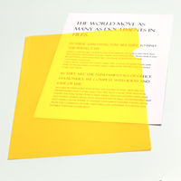 プラス　カラークリアホルダー　A4　1袋(100枚)　濃色イエロー