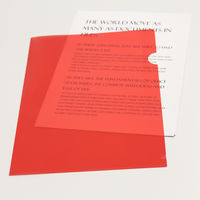 プラス　カラークリアホルダー　A4　1箱(600枚)　濃色ピンク