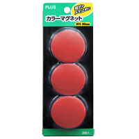 プラス　カラーマグネット　CP-040M　レッド　（直送品）
