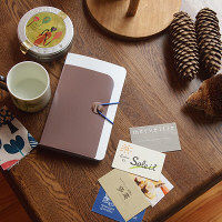 プラス カードホルダー totoco ハンディ不透明 FL-084HHO 78-437 ウォルナットブラウン　（直送品）