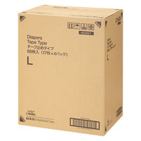 【大人用おむつ/テープ止め】アスクル×エルモアいちばん　テープ止めタイプLサイズ約6回分1箱（17枚×4パック入）※変更後パッケージのお届け オリジナル