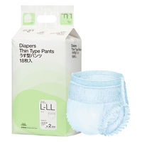 【大人用おむつ/紙パンツ】アスクル×エルモアいちばん　うす型パンツL～LLサイズ　約2回分　1箱（18枚入×6パック）※変更後パッケージのお届け オリジナル