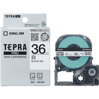 テプラ TEPRA PRO【純正】テープ スタンダード 幅36mm 白ラベル(黒文字) SS36K 3個 キングジム