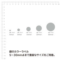 エーワン（A-one）カラーラベル 整理・表示用 シール ステッカー  丸型 直径15mm 銀 40面 8シート(320片)  07032