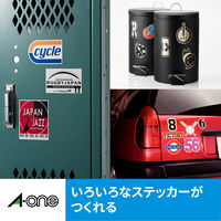 エーワン（A-one）手作りステッカー 強粘着タイプ インクジェット シール はがきサイズ ノーカット 2セット  29418