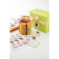 エーワン（A-one）ラベルシール 写真シール 水に強い光沢フィルムタイプ インクジェット シール はがきサイズ 角型 9面 4シート  29612