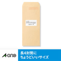 エーワン（A-one）ラベルシール 表示・宛名ラベル マット紙 インクジェット 封筒  A4 24面  100シート 徳用 61424
