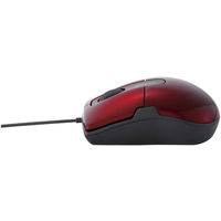バッファロー 有線BlueLEDマウス 静音/3ボタン Mサイズ レッド BSMBU26SMRD 1個