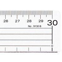 伊藤忠リーテイルリンク　アクリル定規　メタルガイド付き　30cm　12本入