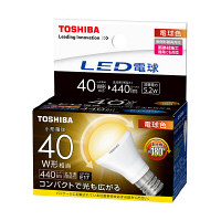 東芝ライテック LED電球 40W形 ミニクリプトン形 440lm 電球色 広配光 LDA5L-G-E17/S/D40W