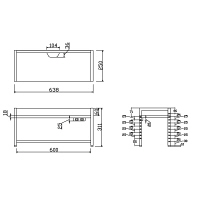 アール・エフ・ヤマカワ　高さ調整機能付きモニター机上ラック　電源付き　W600　ホワイト 1台（2梱包）