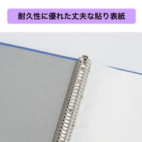 キングジム　差し替え式クリアーファイル（貼り表紙）　背幅52mm　TH-139Wアオ