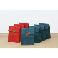 シモジマ／HEIKO カラー角底袋 赤 4号 幅130×高さ235×マチ幅80ｍｍ  1袋（100枚入）