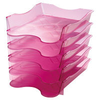 ソニック トレー レタートレー メガタフトレー クリアピンク DA-2658-CP 10個