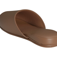 テンダイ 消毒できるビニールスリッパ(耐アルコール・耐次亜塩素酸） 前あき 23～26cm ブラウン 1足