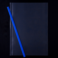 アスクル　レール式クリアーホルダースリム（20枚綴じ）　青　A4タテ　1セット（200冊）  オリジナル