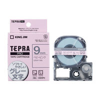 キングジム PROテープ ベビーピンク/グレー文字 SW9PH 1個