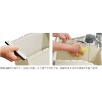 アスベル ゴミ箱 資源ゴミ分別ワゴン(ワイド)3段 43L 1セット(3個) 6732（直送品）