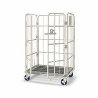 【車上渡し】ワコーパレット　かご台車　カーゴプレスタ　観音扉付き　本体　W850×D650×H1700mm　WKP-8565KT（直送品）