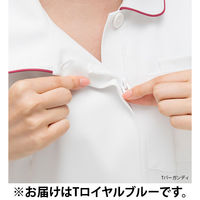 ナガイレーベン 女子上衣 Tロイヤルブルー L HOS-4902 1枚　白衣