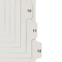 ファイルインデックス 番号入り「1～12」ラミネートタブ A4タテ 2穴 10組 マルマン