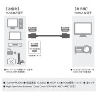 Vodaview　miniHDMI/microHDMI変換コネクタ付きHDMIケーブル　2m　VV-HDACD-AD-HDMI020AA-B　1セット