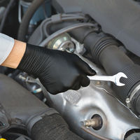 ニトリル使いきり手袋 アイアングリップ グリッププラス ブラック M 1箱（50枚入） 川西工業