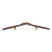 木製プレミアムハンガー クリップ付 1セット（5本入）