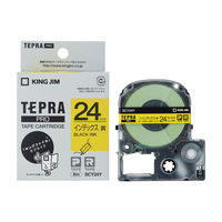 テプラ TEPRA PRO【純正】テープ インデックスラベル 幅24mm 黄ラベル(黒文字) SCY24Y 1個 キングジム