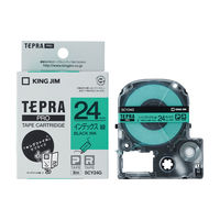 テプラ TEPRA PRO【純正】テープ インデックスラベル 幅24mm 緑ラベル(黒文字) SCY24G 1個 キングジム