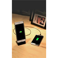 Qi対応ワイヤレス充電器　スマホスタンド　卓上スタンド型　USB‐Aポート付　ワイヤレス充電パッド　VV-W9-Qi　Vodaview（ボーダビュー）